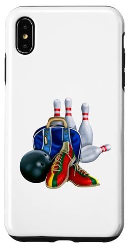 Hülle für iPhone XS Max Bowlingausrüstung, Balltasche, Schuhe, Pins von Gary Overton