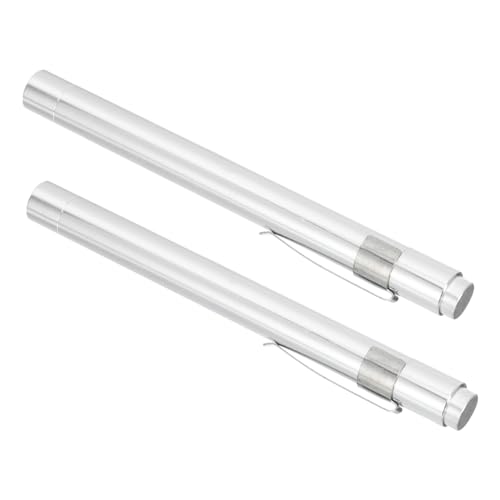 Gatuida 2St Pupillenlichter LED-Taschenlampe bewegungssensor licht led- taschenlampe oral helles Krankenschwester medizinisches Stiftlicht Oral Check Pen Licht Aluminiumlegierung Silver von Gatuida