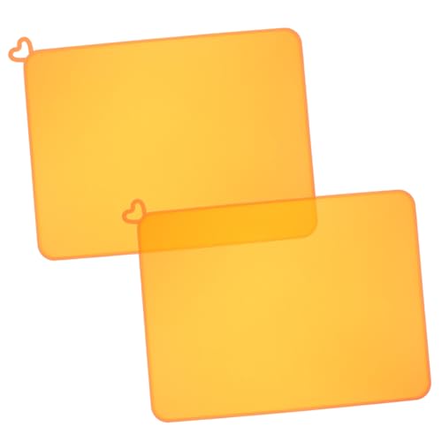 Gatuida 2st Rutschfeste Matte 3d Drucker Silikonmatte Silikon-schlagmatte 3d-druckermatte 3d-druckstift Silikonmatte 3d-drucker Silikon-slap-matte Anti-rutsch-pad Kieselgel Orange von Gatuida