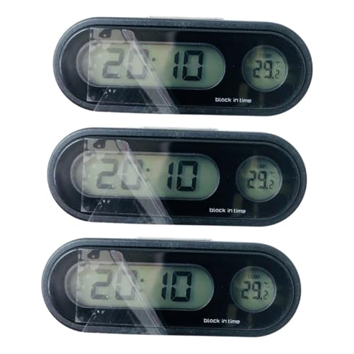 Gatuida 3St Auto-Thermometer -Thermometer digitales Thermometer hintergrundbeleuchtetes Thermometer Autos deko Dashcam automatisch Autozubehör Auto Leuchtthermometer von Gatuida