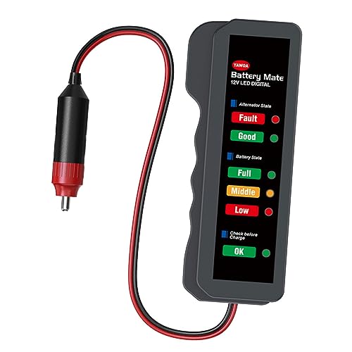 Gatuida Batteriedetektor Batterietester Für Auto Auto-lichtmaschine Batterietester Automobil Batteriewächter Digitaler Batterietester Elektrische Generatoren Ladetest Der Lichtmaschine Rot von Gatuida