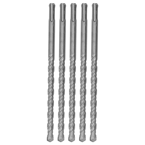 Gavigain 5-teiliges Steinbohrer-Set, Schlagbohrer mit Hartmetallspitze, Bohrhammer-Bit, 2-schneidige Spiralbohrer für Beton, Stein, Hartmetallbohrer-Set für Glas, Ziegel (12mm) von Gavigain