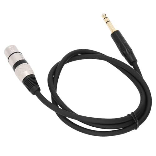 Gavigain 6,35 mm auf XLR symmetrisches Audiokabel, vergoldete Anschlüsse, Rauschunterdrückung, robustes PVC, Phantomspeisung kompatibel für Mikrofone und Audiogeräte von Gavigain