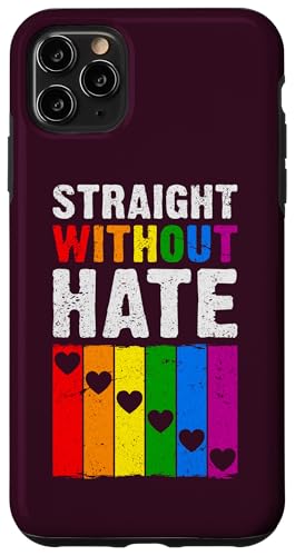 Hülle für iPhone 11 Pro Max Hetero Verbündeter, Pride, Regenbogen, Herzen, LGBT von Gay Pride LGBT by Content Design Studio