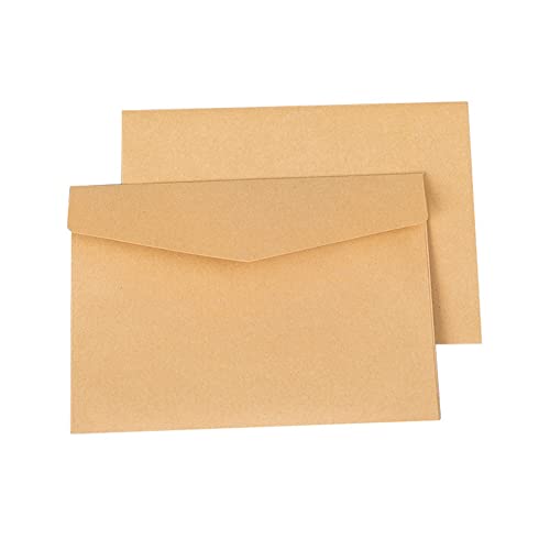 Gbloodst 100 STÜCKE Klassische Leere Mini-Papierumschläge Aus Kraftpapier, Hochzeitseinladungsumschlag, Geschenkumschlag, 105 X 70 mm von Gbloodst