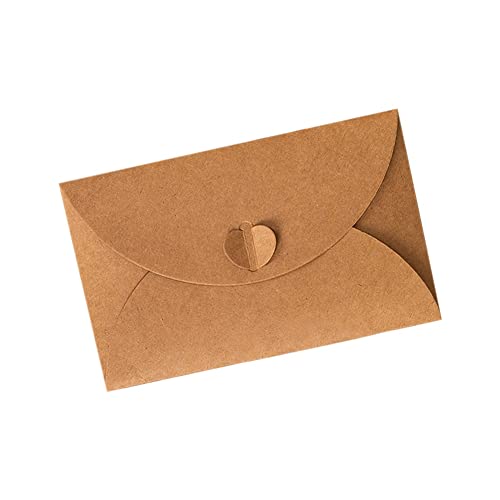 Gbloodst 100 Stück Braune Umschläge Aus Kraftpapier für Geschenkkarten und Visitenkarten 17,5 X 11 cm von Gbloodst