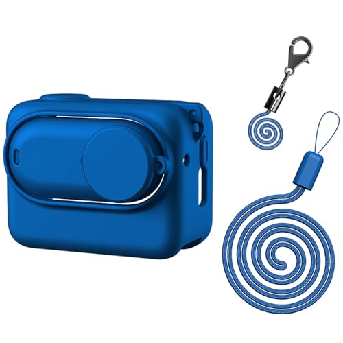 Gdraco Silikon-Schutzhülle kompatibel mit Insta360 GO3 Sleeve Case Cover Objektivdeckel mit Lanyard für Insta 360 GO 3 Action-Kamera-Zubehör (blau) von Gdraco