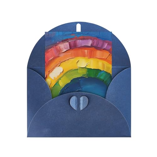 GeRRiT Kleine Regenbogen-Druck-Urlaubskarten, Geburtstags-Hochzeitseinladungen, Dankeskarten, Blau von GeRRiT