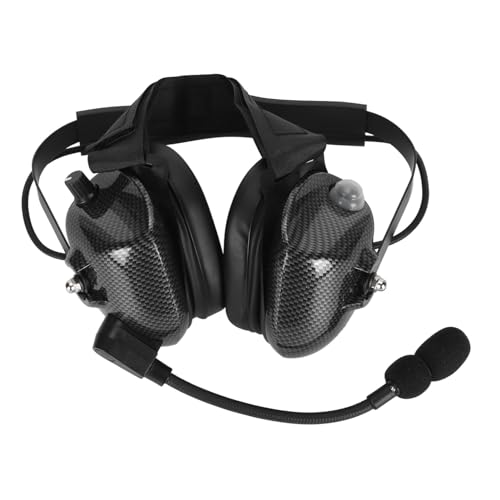 Aviation Headset, Noise Reduction Clear Sound Transmission Kopfhörer, Noise Reduction Two Way Radio Headset für die Rennsportindustrie von Gearwell