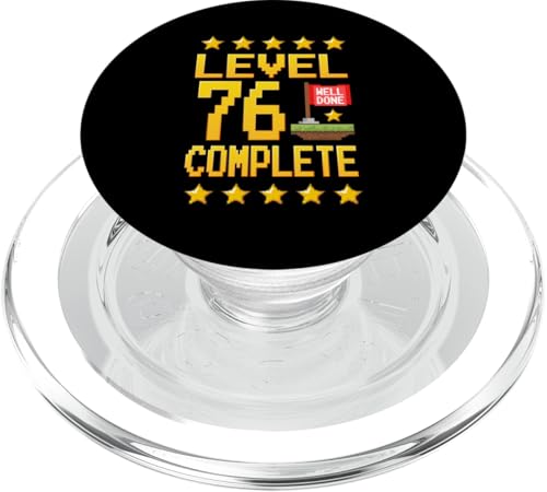 76. Geburtstag Level 76 Jahre Deko Geschenk PopSockets PopGrip für MagSafe von GebTagBusters