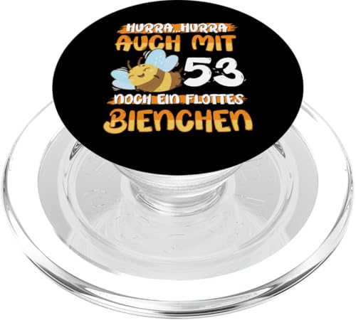 Auch mit 53 noch ein Flottes Bienchen 53. Geburtstag PopSockets PopGrip für MagSafe von Geburtstag Frauen Geschenk lustig Biene Imker