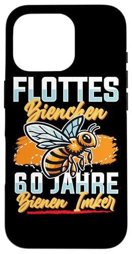 Auch mit 60 noch ein Flottes Bienchen 60. Geburtstag Hülle für iPhone 16 Pro von Geburtstag Frauen Geschenk lustig Biene Imker