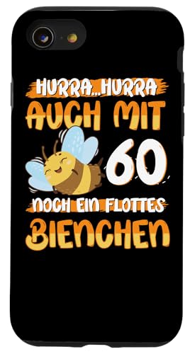 Auch mit 60 noch ein Flottes Bienchen 60. Geburtstag Hülle für iPhone SE (2020) / 7 / 8 von Geburtstag Frauen Geschenk lustig Biene Imker