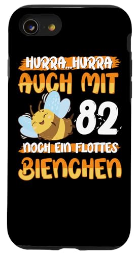 Auch mit 82 noch ein Flottes Bienchen 82. Geburtstag Hülle für iPhone SE (2020) / 7 / 8 von Geburtstag Frauen Geschenk lustig Biene Imker