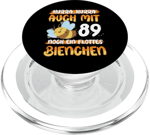 Auch mit 89 noch ein Flottes Bienchen 89. Geburtstag PopSockets PopGrip für MagSafe von Geburtstag Frauen Geschenk lustig Biene Imker