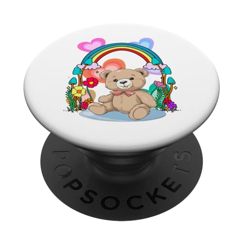 Teddybären Regenbogen Geburtstag Geburtstagsgeschenk Bär PopSockets mit austauschbarem PopGrip von Geburtstag Geburtstagsgrüße Grüße