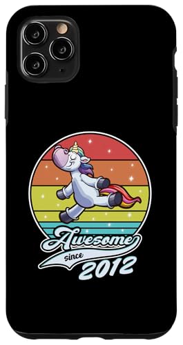 Hülle für iPhone 11 Pro Max Geburtstag Mädchen Damen Awesome since 2012 Einhorn Unicorn von Geburtstag Jahrestag Spruch Einhorn Unicorn