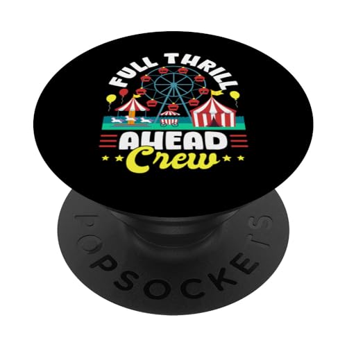 Full Thrill Ahead Crew Geburtstag Zirkus PopSockets mit austauschbarem PopGrip von Geburtstag Party Thema Design