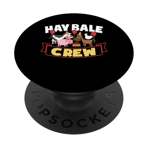 Hay Bale Crew Landwirt Bauer Geburtstag PopSockets mit austauschbarem PopGrip von Geburtstag Party Thema Design