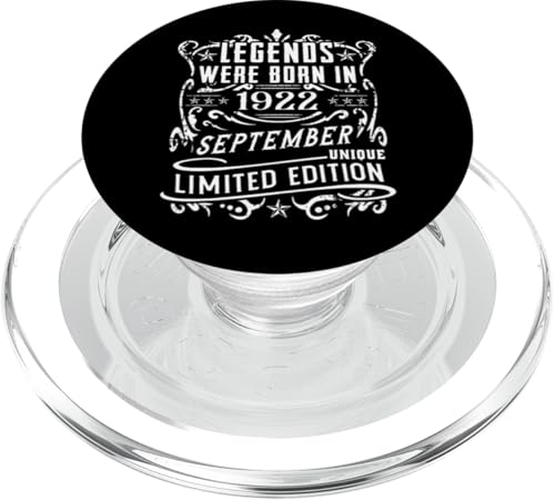 Geburtstag September 1922 Limited Geschenk Edition Vintage PopSockets PopGrip für MagSafe von Geburtstagsgeschenk Damen 1922 Geschenkidee Herren