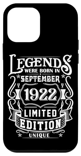 Hülle für iPhone 12 mini Geburtstag September 1922 Limited Geschenk Edition Vintage von Geburtstagsgeschenk Damen 1922 Geschenkidee Herren