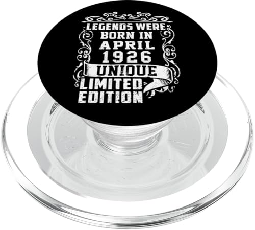 Geburtstag April 1926 Limited Geschenk Edition Vintage PopSockets PopGrip für MagSafe von Geburtstagsgeschenk Damen 1926 Geschenkidee Herren