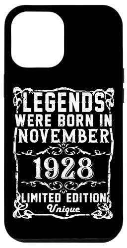 Hülle für iPhone 12 Pro Max Geburtstag November 1928 Limited Geschenk Edition Vintage von Geburtstagsgeschenk Damen 1928 Geschenkidee Herren