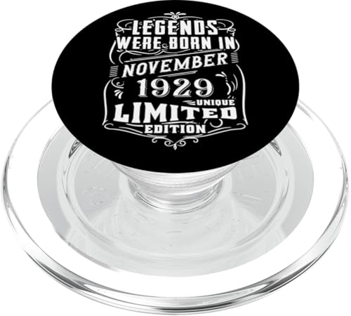 Geburtstag November 1929 Limited Geschenk Edition Vintage PopSockets PopGrip für MagSafe von Geburtstagsgeschenk Damen 1929 Geschenkidee Herren