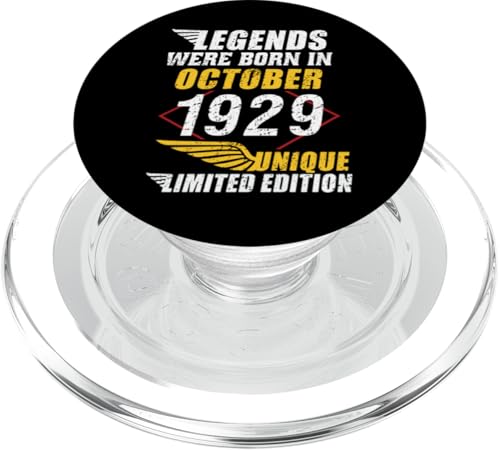 Geburtstag Oktober 1929 Limited Geschenk Edition Vintage PopSockets PopGrip für MagSafe von Geburtstagsgeschenk Damen 1929 Geschenkidee Herren