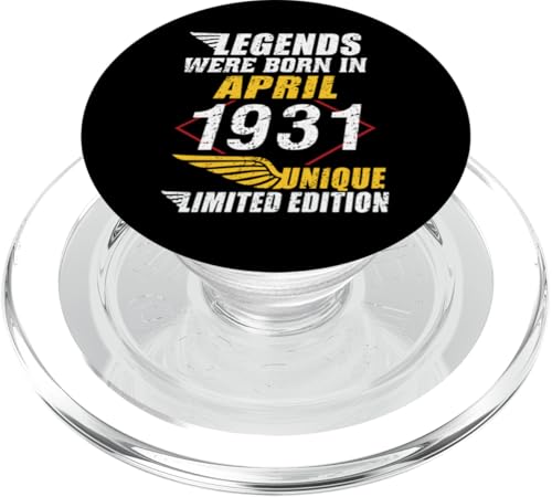 Geburtstag April 1931 Limited Geschenk Edition Vintage PopSockets PopGrip für MagSafe von Geburtstagsgeschenk Damen 1931 Geschenkidee Herren