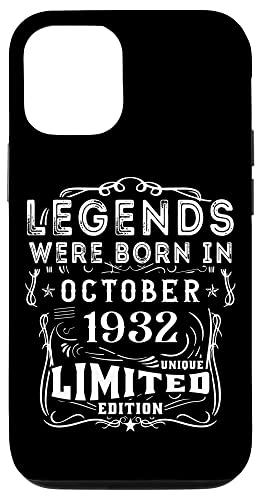 Hülle für iPhone 12/12 Pro Geburtstag Oktober 1932 Limited Geschenk Edition Vintage von Geburtstagsgeschenk Damen 1932 Geschenkidee Herren