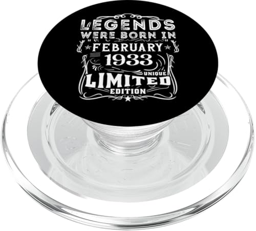 Geburtstag Februar 1933 Limited Geschenk Edition Vintage PopSockets PopGrip für MagSafe von Geburtstagsgeschenk Damen 1933 Geschenkidee Herren