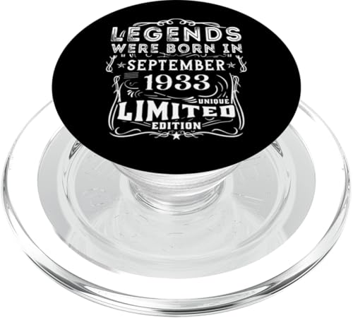 Geburtstag September 1933 Limited Geschenk Edition Vintage PopSockets PopGrip für MagSafe von Geburtstagsgeschenk Damen 1933 Geschenkidee Herren