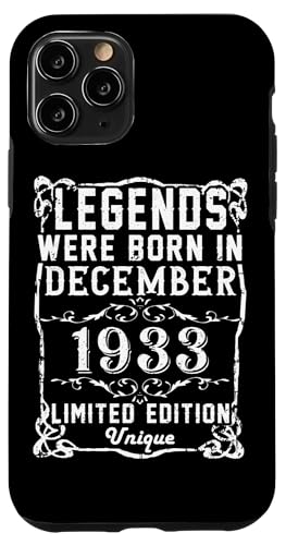 Hülle für iPhone 11 Pro Geburtstag Dezember 1933 Limited Geschenk Edition Vintage von Geburtstagsgeschenk Damen 1933 Geschenkidee Herren