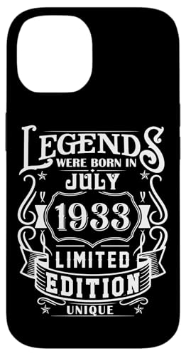 Hülle für iPhone 14 Geburtstag Juli 1933 Limited Geschenk Edition Vintage von Geburtstagsgeschenk Damen 1933 Geschenkidee Herren