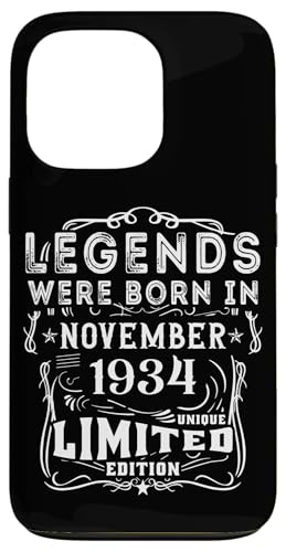 Hülle für iPhone 13 Pro Geburtstag November 1934 Limited Geschenk Edition Vintage von Geburtstagsgeschenk Damen 1934 Geschenkidee Herren