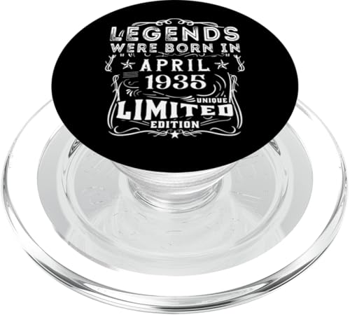 Geburtstag April 1935 Limited Geschenk Edition Vintage PopSockets PopGrip für MagSafe von Geburtstagsgeschenk Damen 1935 Geschenkidee Herren