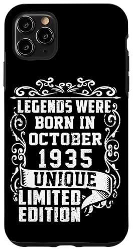 Hülle für iPhone 11 Pro Max Geburtstag Oktober 1935 Limited Geschenk Edition Vintage von Geburtstagsgeschenk Damen 1935 Geschenkidee Herren