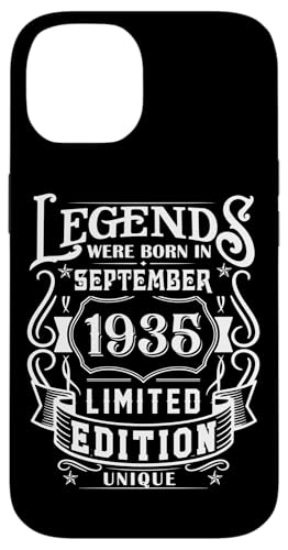 Hülle für iPhone 14 Geburtstag September 1935 Limited Geschenk Edition Vintage von Geburtstagsgeschenk Damen 1935 Geschenkidee Herren