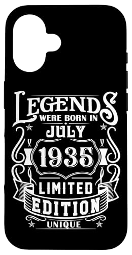 Hülle für iPhone 16 Geburtstag Juli 1935 Limited Geschenk Edition Vintage von Geburtstagsgeschenk Damen 1935 Geschenkidee Herren