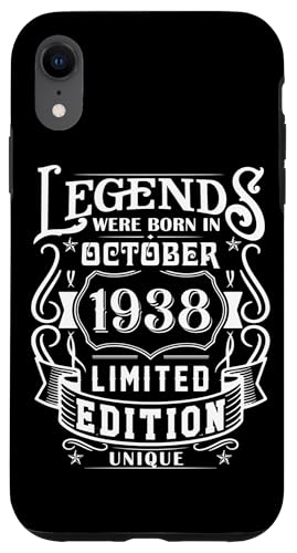 Hülle für iPhone XR Geburtstag Oktober 1938 Limited Geschenk Edition Vintage von Geburtstagsgeschenk Damen 1938 Geschenkidee Herren