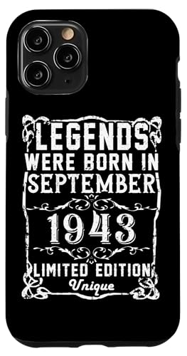 Hülle für iPhone 11 Pro Geburtstag September 1943 Limited Geschenk Edition Vintage von Geburtstagsgeschenk Damen 1943 Geschenkidee Herren