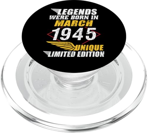 Geburtstag März 1945 Limited Geschenk Edition Vintage PopSockets PopGrip für MagSafe von Geburtstagsgeschenk Damen 1945 Geschenkidee Herren