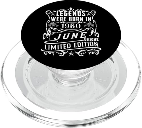 Geburtstag Juni 1950 Limited Geschenk Edition Vintage PopSockets PopGrip für MagSafe von Geburtstagsgeschenk Damen 1950 Geschenkidee Herren