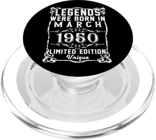 Geburtstag März 1950 Limited Geschenk Edition Vintage PopSockets PopGrip für MagSafe von Geburtstagsgeschenk Damen 1950 Geschenkidee Herren