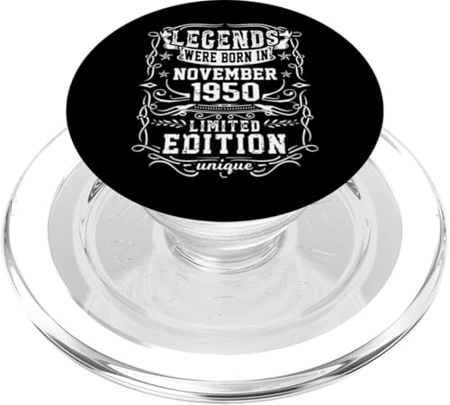 Geburtstag November 1950 Limited Geschenk Edition Vintage PopSockets PopGrip für MagSafe von Geburtstagsgeschenk Damen 1950 Geschenkidee Herren