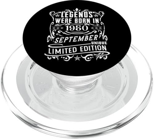 Geburtstag September 1950 Limited Geschenk Edition Vintage PopSockets PopGrip für MagSafe von Geburtstagsgeschenk Damen 1950 Geschenkidee Herren