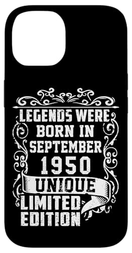 Hülle für iPhone 14 Geburtstag September 1950 Limited Geschenk Edition Vintage von Geburtstagsgeschenk Damen 1950 Geschenkidee Herren