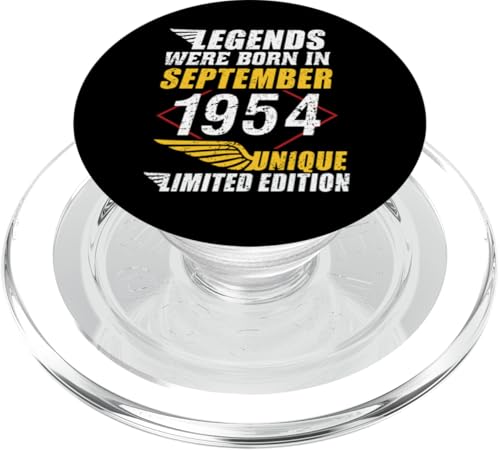 Geburtstag September 1954 Limited Geschenk Edition Vintage PopSockets PopGrip für MagSafe von Geburtstagsgeschenk Damen 1954 Geschenkidee Herren