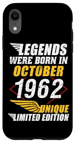 Hülle für iPhone XR Geburtstag Oktober 1962 Limited Geschenk Edition Vintage von Geburtstagsgeschenk Damen 1962 Geschenkidee Herren